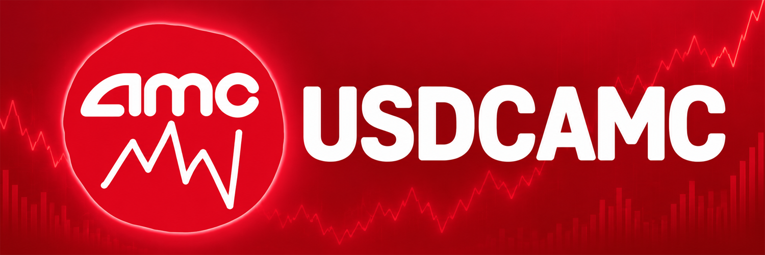 Unstable AMC red market banner with the token and USDCAMC wordmark